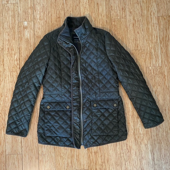 Lucky Brand Diamond Quilted Jacket Green - Picture 3 of 9